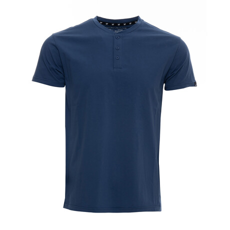 Basic Henley T Shirts // Night Blue (S)