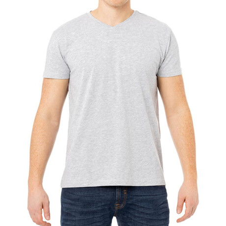 Basic V Neck T Shirts // Cloud Gray (S)