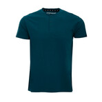 Basic Henley T Shirts // Teal (2XL)