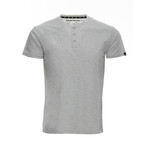 Basic Henley T Shirts // Oatmeal (XL)