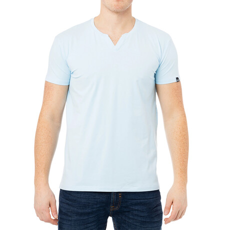 Basic V Notch T Shirts // Dusty Blue (S)