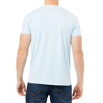 Basic V Notch T Shirts // Dusty Blue (2XL)