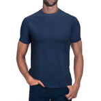 Basic Crew Neck T Shirt // Night Blue (L)