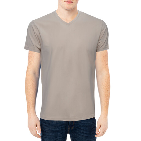 Basic V Neck T Shirts // Sand (S)