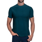 Basic Crew Neck T Shirt  // Teal (XL)