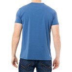 Basic V Neck T Shirts // Night Blue (L)