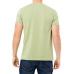 Basic V Neck T Shirts // Dusty Mint (2XL)