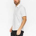 Ian Short Sleeve Button Up // White (L)