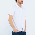 Travis Short Sleeve Button Up // White (L)