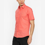 David Short Sleeve Button Up // Orange (XL)