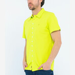 Jason Short Sleeve Button Up // Neon Yellow (3XL)