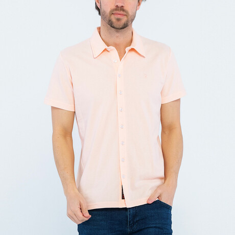 Corey Short Sleeve Button Up // Pink (S)