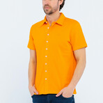 George Short Sleeve Button Up // Orange (L)