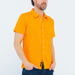 George Short Sleeve Button Up // Orange (XL)