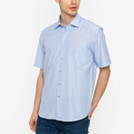 Keith Short Sleeve Button Up // Blue (L)