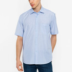 Keith Short Sleeve Button Up // Blue (XL)