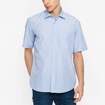 Keith Short Sleeve Button Up // Blue (L)