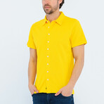 Jamison Short Sleeve Button Up // Mustard (2XL)