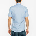 Bruce Short Sleeve Button Up // Blue (XL)