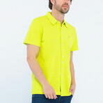 Jason Short Sleeve Button Up // Neon Yellow (3XL)