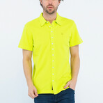 Jason Short Sleeve Button Up // Neon Yellow (L)