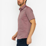 Diego Short Sleeve Button Up // Bordeaux (L)