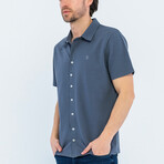 Elijah Short Sleeve Button Up // Anthracite (XL)