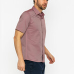 Diego Short Sleeve Button Up // Bordeaux (L)