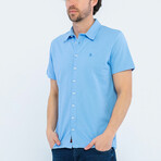 Parker Short Sleeve Button Up // Light Blue (L)