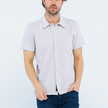 Tanner Short Sleeve Button Up // Gray (S)