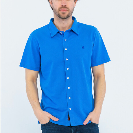 Zach Short Sleeve Button Up // Indigo (S)