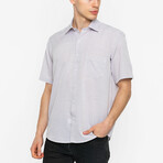 Owen Short Sleeve Button Up // Lilac (4XL)