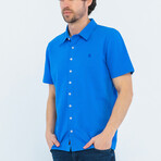 Zach Short Sleeve Button Up // Indigo (L)