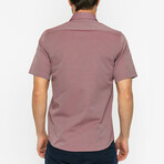 Diego Short Sleeve Button Up // Bordeaux (M)