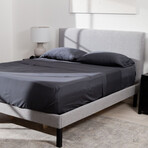 Hush Iced Sheet and Pillowcase Set - Charcoal (Twin)