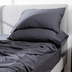 Hush Iced Sheet and Pillowcase Set - Charcoal (Twin)