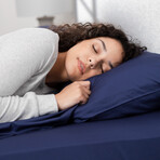 Hush Iced Sheet and Pillowcase Set - Navy (Twin)