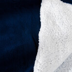 Hush Sherpa Throw Blanket // 8lb (Blue + White)