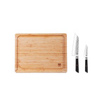 Bunka Starter Set Deluxe // 2 Knives + Cutting Board