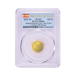 2022-M 1/10th Ounce Spanish Gold Doubloon // Iberian Lynx // Reverse Proof // PCGS Certified PR69 1 of 1st 250 Struck