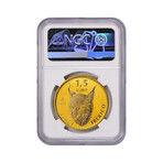 2021-M 1-Ounce Spanish Gold Doubloon // Iberian Lynx // Reverse Proof // NGC Certified PF69 First Day of Issue