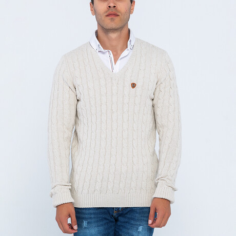 V-Neck Pullover // Linen (S)
