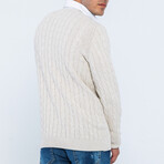 V-Neck Pullover // Linen (XL)