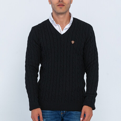 Bruce V-Neck Pullover // Black (S)