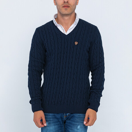 Jaden V-Neck Pullover // Ocean (S)