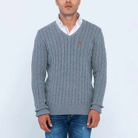 Jordan V-Neck Pullover // Medium Gray (S)