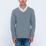 Jordan V-Neck Pullover // Medium Gray (M)