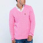 V-Neck Pullover // Pink (3XL)