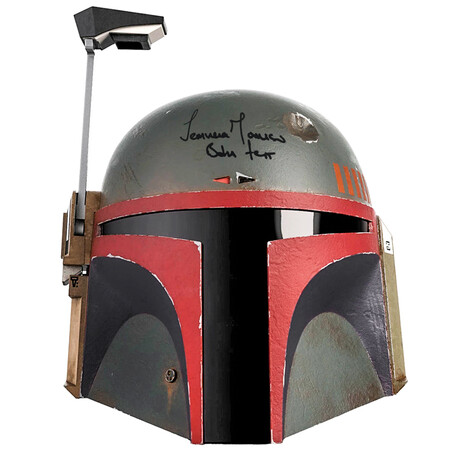 Temuera Morrison // Star Wars // Autographed The Black Series Boba Fett Re-Armored Premium Electronic Helmet