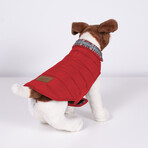 Pendleton Puffer Dog Coat // Red (X-Small)